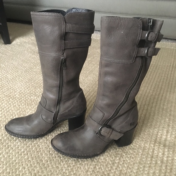 Born | Shoes | Born Leather Gray Boots 